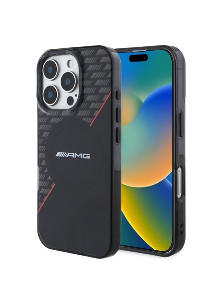 AMG AMG Rhombs MagSafe Zadnji Ovoj za iPhone 16 Pro Black/Red