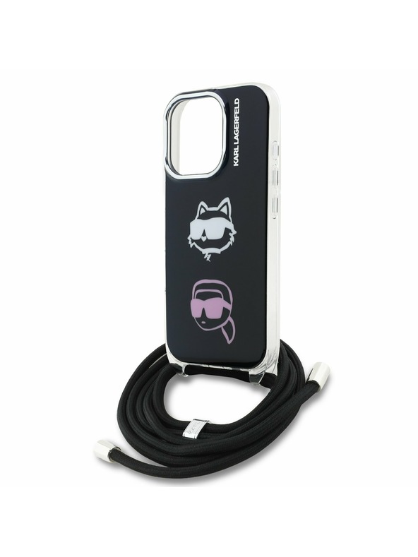 Karl Lagerfeld Karl Lagerfeld IML Crossbody K&CH Heads Zadnji Ovoj za iPhone 16 Pro Black