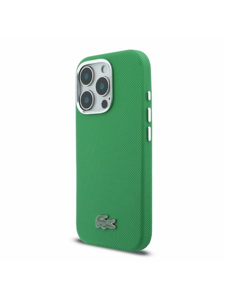 Lacoste Lacoste PVC Iconic Petit Pique Metal Logo MagSafe Zadnji Ovoj za iPhone 16 Pro Estragon Green