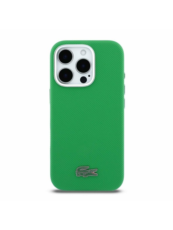 Lacoste Lacoste PVC Iconic Petit Pique Metal Logo MagSafe Zadnji Ovoj za iPhone 16 Pro Estragon Green