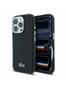 Lacoste Lacoste PVC Iconic Petit Pique Metal Logo MagSafe Zadnji Ovoj za iPhone 16 Pro Black