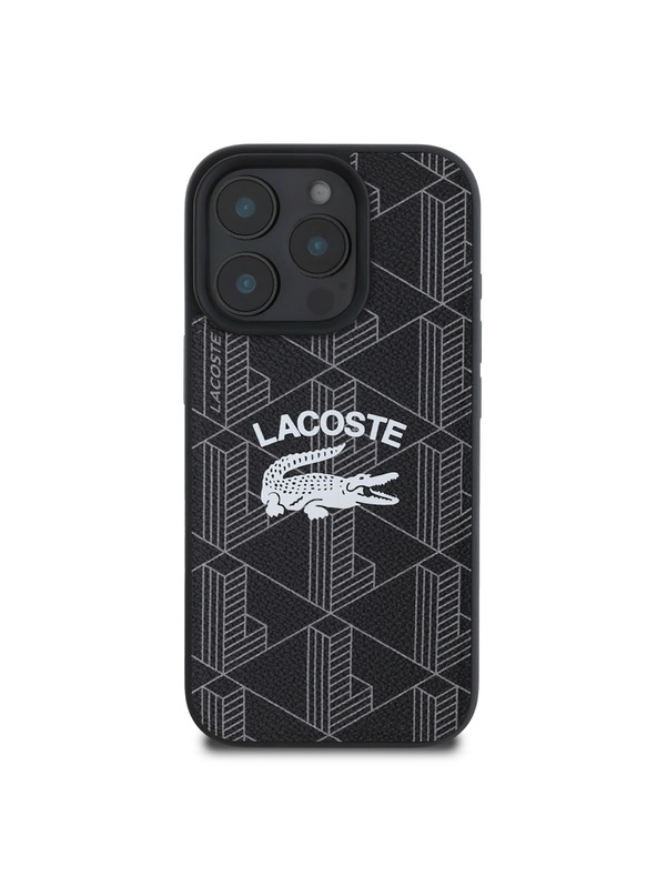 Lacoste Lacoste Blend Monogram MagSafe Zadnji Ovoj za iPhone 16 Pro Black