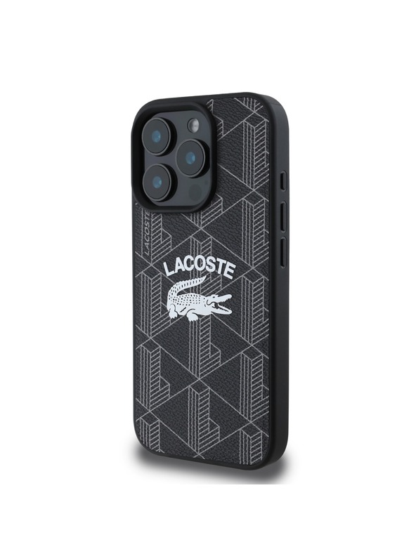 Lacoste Lacoste Blend Monogram MagSafe Zadnji Ovoj za iPhone 16 Pro Black