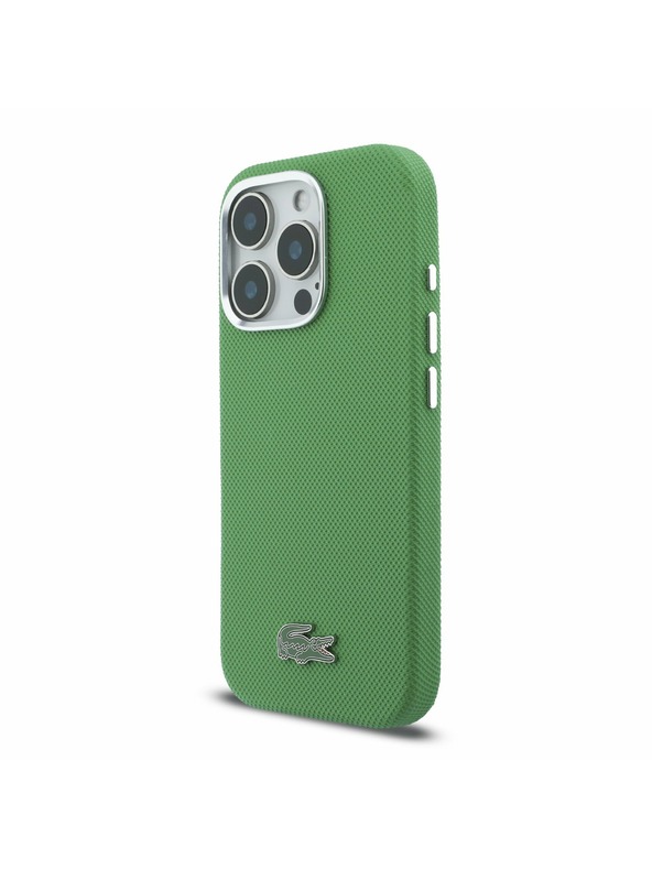 Lacoste Lacoste PVC Iconic Petit Pique Metal Logo MagSafe Zadnji Ovoj za iPhone 16 Pro Max Estragon Green