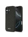 DKNY DKNY PU Leather Grid Pattern Magsafe Zadnji Ovoj za iPhone 17 Black