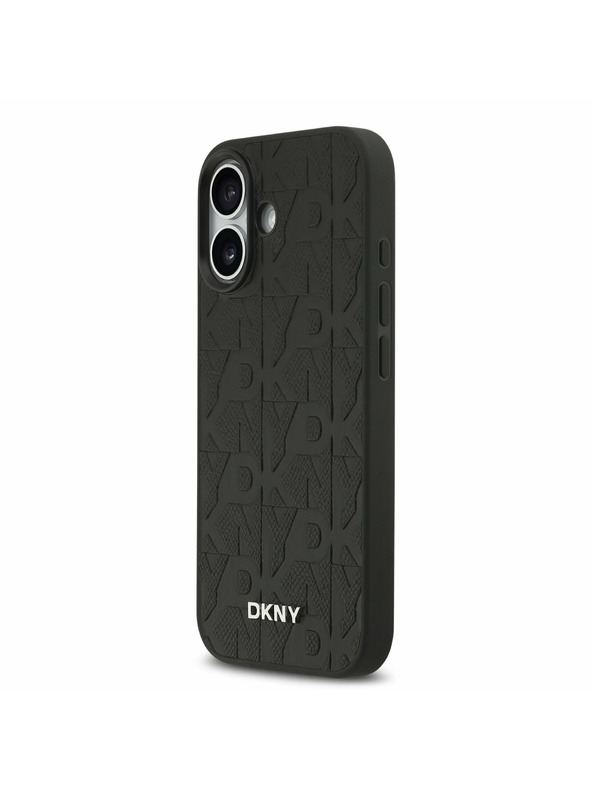 DKNY DKNY PU Leather Grid Pattern Magsafe Zadnji Ovoj za iPhone 17 Black