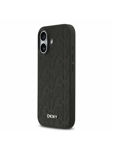 DKNY DKNY PU Leather Grid Pattern Magsafe Zadnji Ovoj za iPhone 17 Black