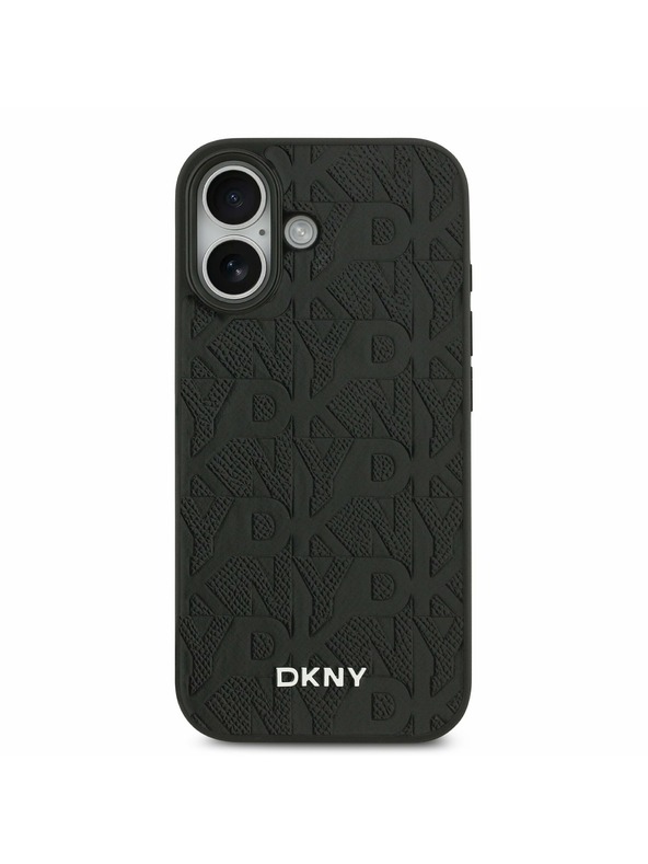 DKNY DKNY PU Leather Grid Pattern Magsafe Zadnji Ovoj za iPhone 17 Black