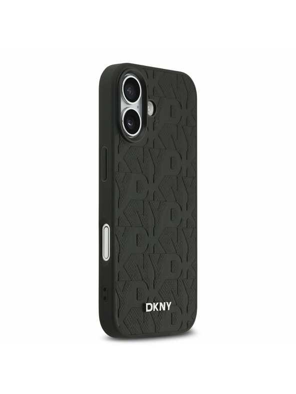 DKNY DKNY PU Leather Grid Pattern Magsafe Zadnji Ovoj za iPhone 17 Black