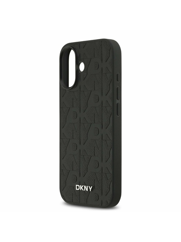 DKNY DKNY PU Leather Grid Pattern Magsafe Zadnji Ovoj za iPhone 17 Black