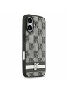 DKNY DKNY PU Leather Checkered Pattern and Stripe Zadnji Ovoj za iPhone 17 Black