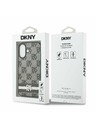DKNY DKNY PU Leather Checkered Pattern and Stripe Zadnji Ovoj za iPhone 17 Black