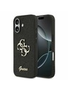 Guess Guess PU Fixed Glitter 4G Metal Logo Zadnji Ovoj za iPhone 17 Black