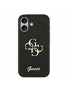 Guess Guess PU Fixed Glitter 4G Metal Logo Zadnji Ovoj za iPhone 17 Black