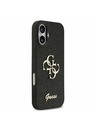 Guess Guess PU Fixed Glitter 4G Metal Logo Zadnji Ovoj za iPhone 17 Black