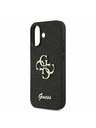 Guess Guess PU Fixed Glitter 4G Metal Logo Zadnji Ovoj za iPhone 17 Black