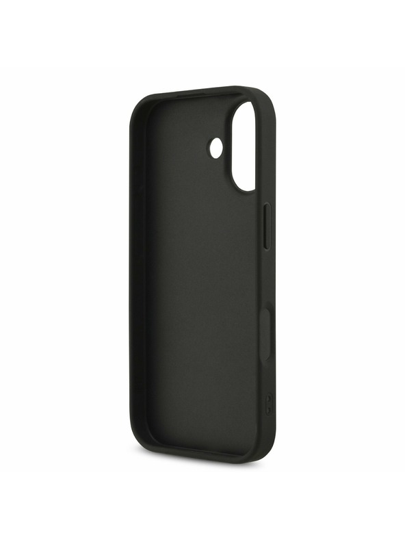 Guess Guess PU Fixed Glitter 4G Metal Logo Zadnji Ovoj za iPhone 17 Black