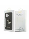 Guess Guess PU Fixed Glitter 4G Metal Logo Zadnji Ovoj za iPhone 17 Black
