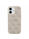 Guess Guess PU Leather 4G Gold Frame MagSafe Zadnji Ovoj za iPhone 17 Pink