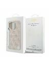 Guess Guess PU Leather 4G Gold Frame MagSafe Zadnji Ovoj za iPhone 17 Pink