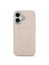 Guess Guess PU Leather Triangle Logo MagSafe Zadnji Ovoj za iPhone 17 Pink