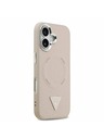 Guess Guess PU Leather Triangle Logo MagSafe Zadnji Ovoj za iPhone 17 Pink