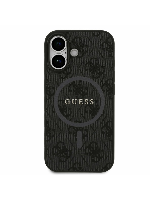 Guess Guess PU Leather 4G Colored Ring MagSafe Zadnji Ovoj za iPhone 17 Black