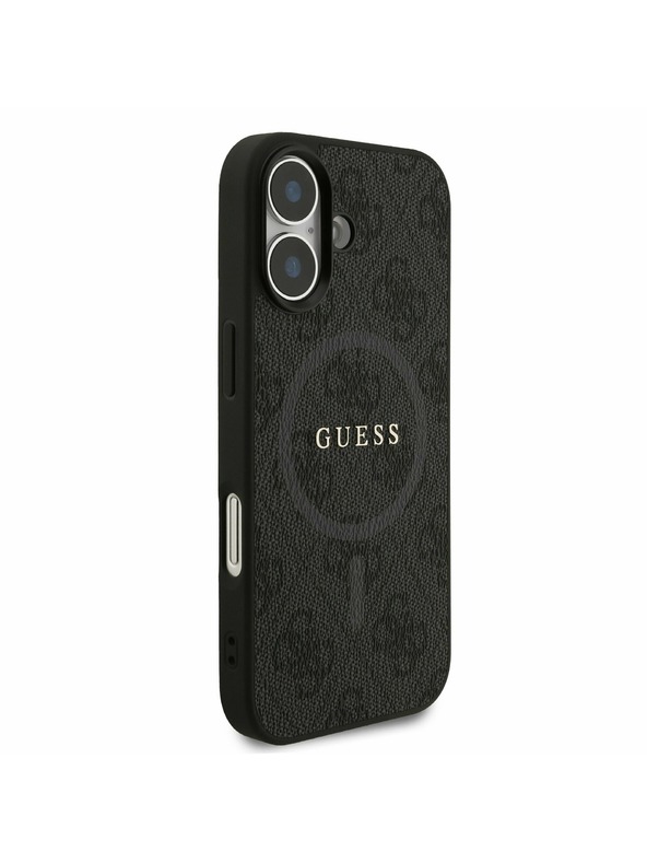 Guess Guess PU Leather 4G Colored Ring MagSafe Zadnji Ovoj za iPhone 17 Black