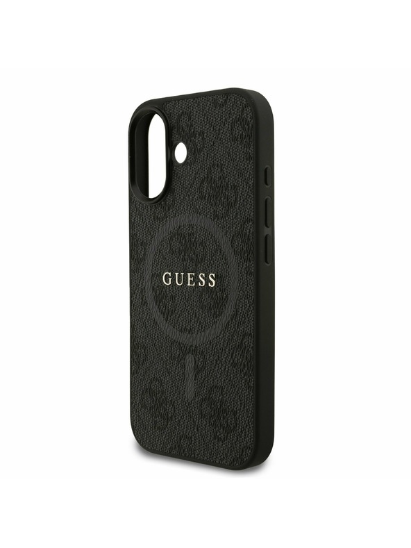Guess Guess PU Leather 4G Colored Ring MagSafe Zadnji Ovoj za iPhone 17 Black