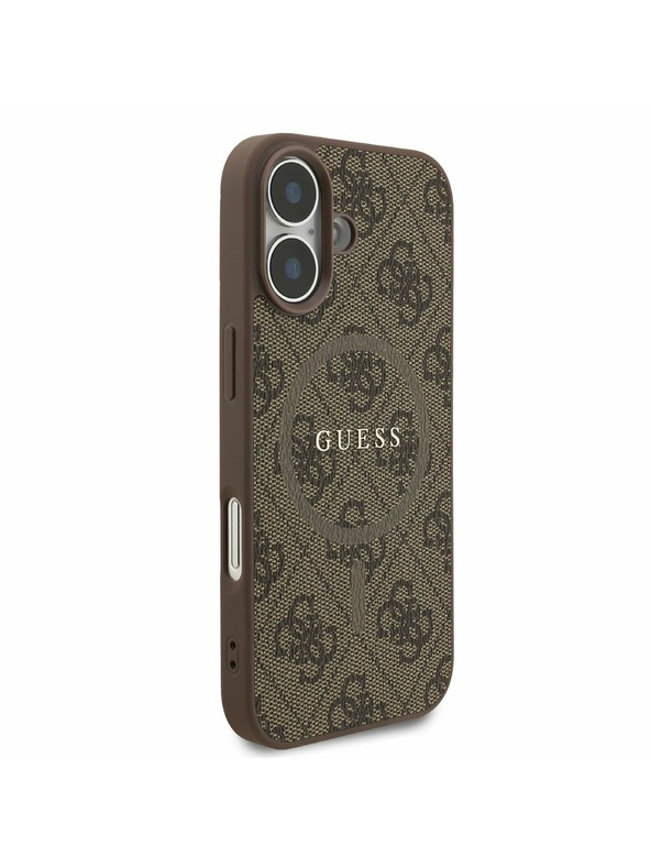 Guess Guess PU Leather 4G Colored Ring MagSafe Zadnji ovoj za iPhone 17 Brown