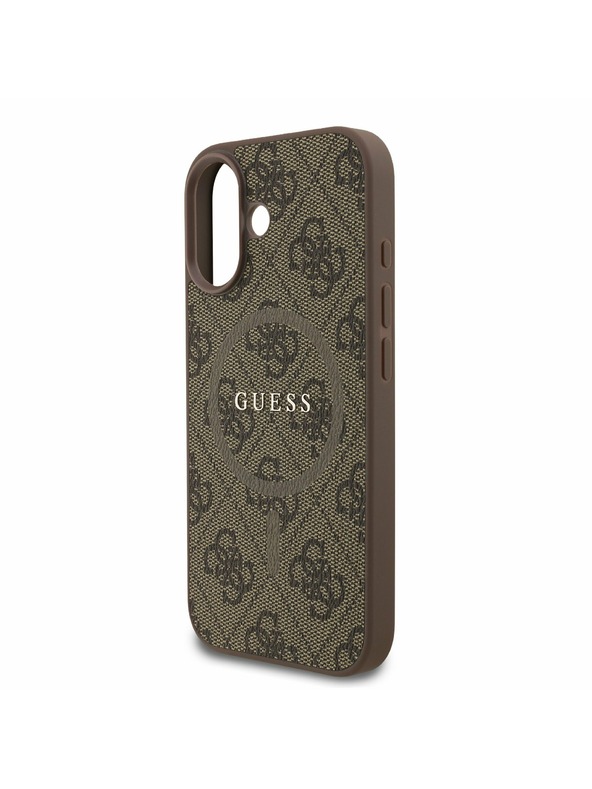 Guess Guess PU Leather 4G Colored Ring MagSafe Zadnji ovoj za iPhone 17 Brown