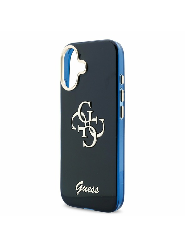 Guess Guess IML 4G Script Metal Logo Zadnji ovoj za iPhone 17 Blue