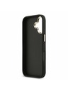 Guess Guess PU Leather 4G Metal Logo Gold Frame Zadnji ovoj za iPhone 17 Black
