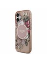 Guess Guess IML Flowers Strap MagSafe Zadnji ovoj za iPhone 17 Pink