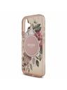 Guess Guess IML Flowers Strap MagSafe Zadnji ovoj za iPhone 17 Pink