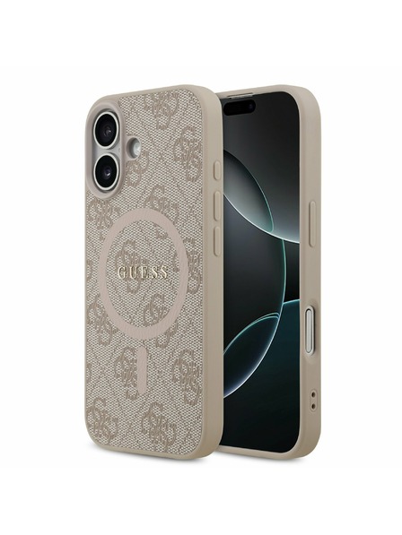 Guess Guess PU Leather 4G Colored Ring MagSafe Zadnji ovoj za iPhone 17 Pink