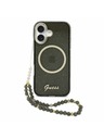 Guess Guess IML Glitter Script Strap MagSafe Zadnji ovoj za iPhone 17 Black