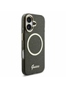 Guess Guess IML Glitter Script Strap MagSafe Zadnji ovoj za iPhone 17 Black