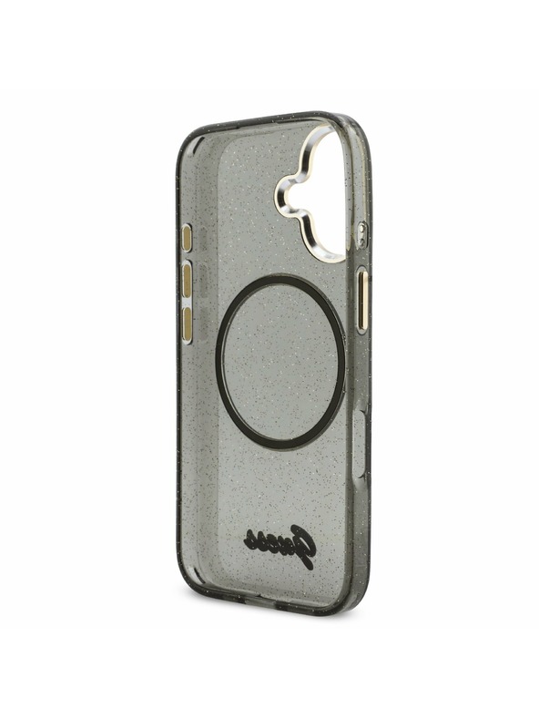 Guess Guess IML Glitter Script Strap MagSafe Zadnji ovoj za iPhone 17 Black