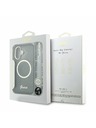 Guess Guess IML Glitter Script Strap MagSafe Zadnji ovoj za iPhone 17 Black