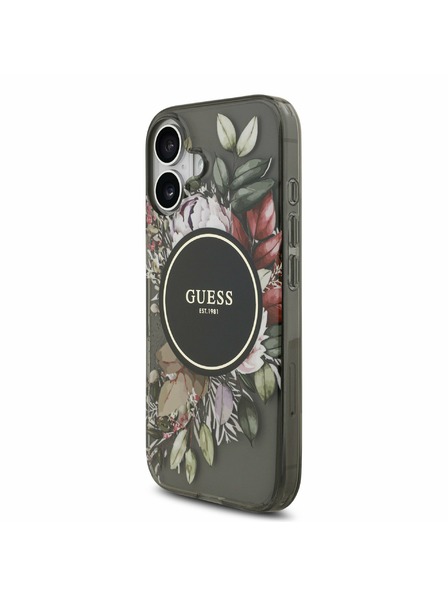 Guess Guess IML Flowers Strap MagSafe Zadnji ovoj za iPhone 17 Black