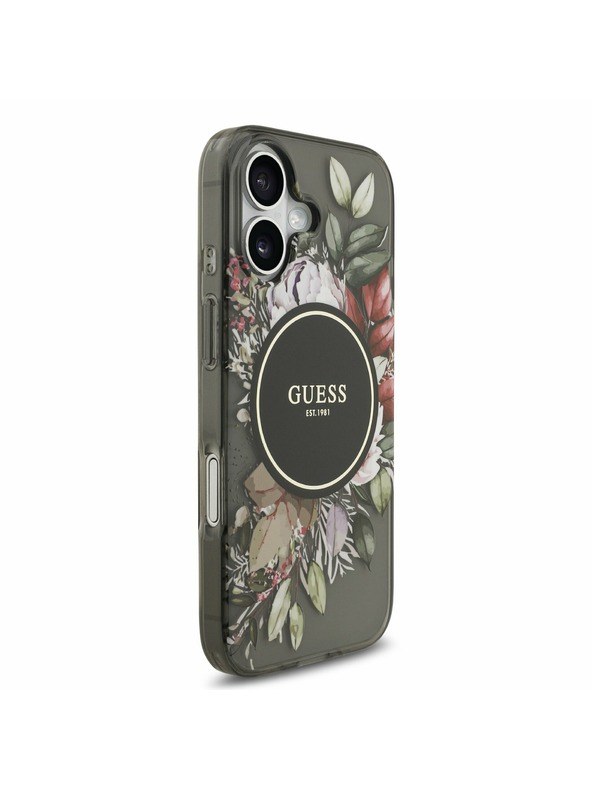 Guess Guess IML Flowers Strap MagSafe Zadnji ovoj za iPhone 17 Black
