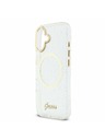 Guess Guess IML Glitter Script Strap MagSafe Zadnji ovoj za iPhone 17 Transparent