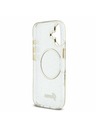 Guess Guess IML Glitter Script Strap MagSafe Zadnji ovoj za iPhone 17 Transparent