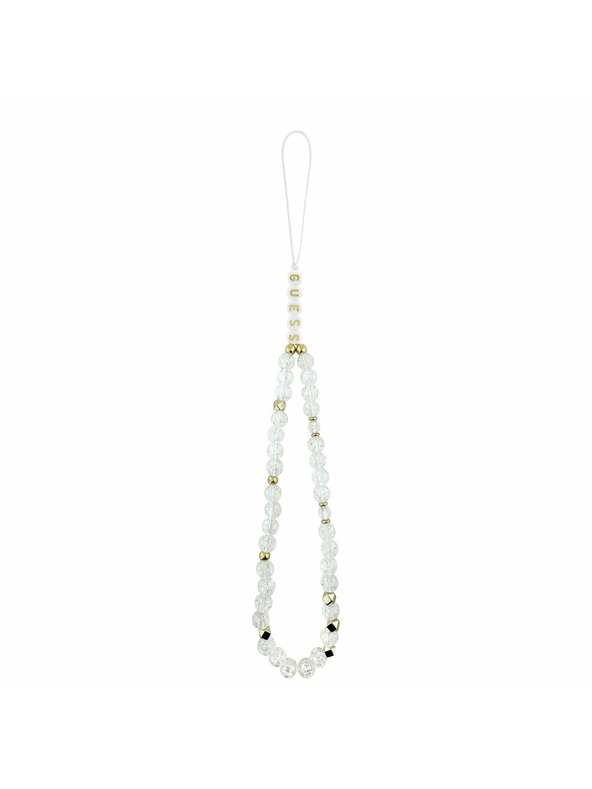 Guess Guess IML Glitter Script Strap MagSafe Zadnji ovoj za iPhone 17 Transparent