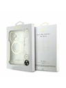 Guess Guess IML Glitter Script Strap MagSafe Zadnji ovoj za iPhone 17 Transparent