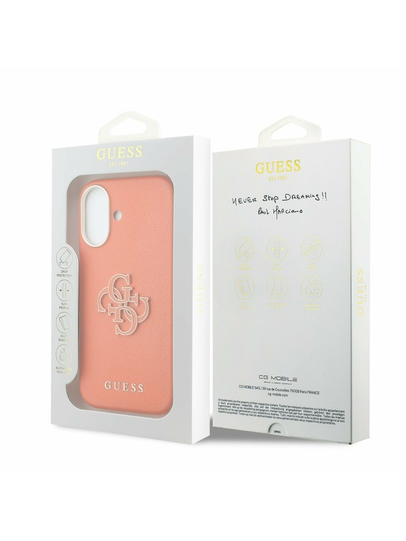 Guess Guess PU Resin Logo Zadnji ovoj za iPhone 17 Orange