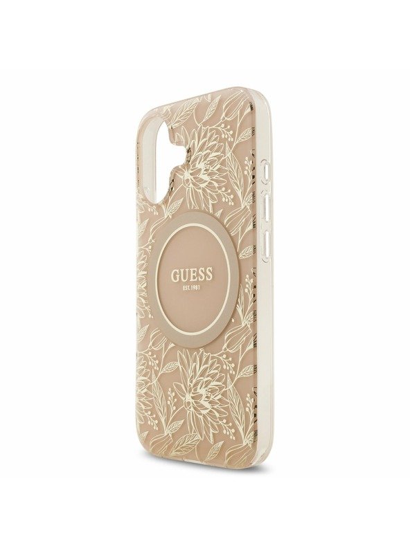 Guess Guess IML Flowers Allover Strap MagSafe Zadnji ovoj za iPhone 17 Pink
