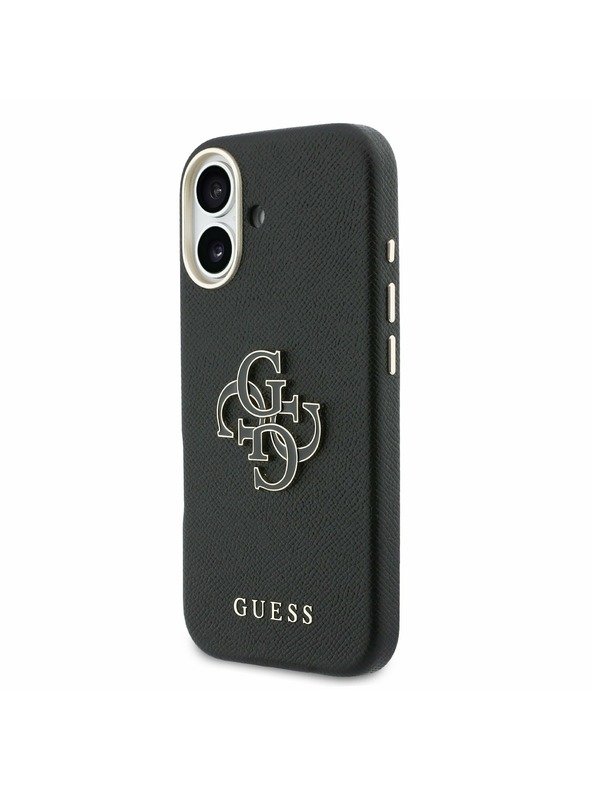 Guess Guess PU Resin Logo Zadnji ovoj za iPhone 17 Black