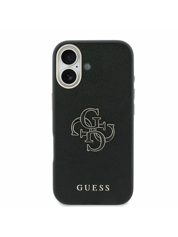 Guess Guess PU Resin Logo Zadnji ovoj za iPhone 17 Black